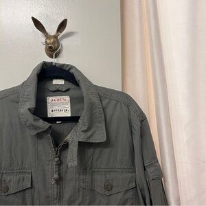 J CREW Broken In Olive Cargo Jacket XL